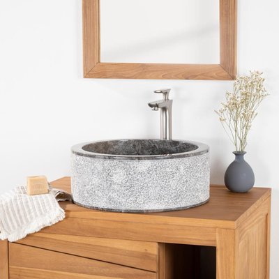 Vasque en marbre ronde 40cm ELBE WANDA COLLECTION