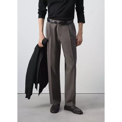 Pantalon relaxed-fit pinces MANGO MAN