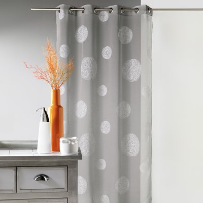 Voilage en Etamine Brodé ronds fils fil textile brillants HOME MAISON