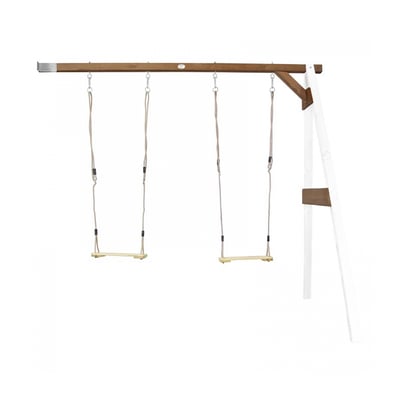 AXI Portique mural en bois Blanc Marron 2 agrès 160x244x207cm AXI HOUSE