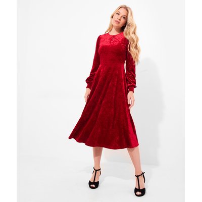 Robe velour rouge shop