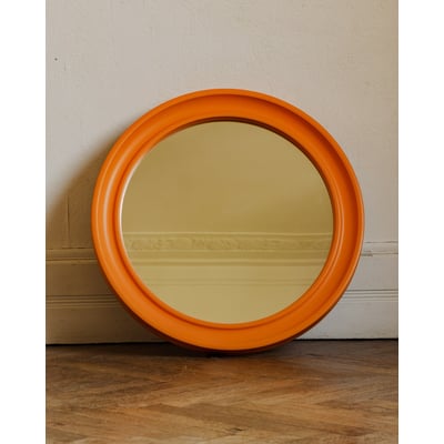 Miroir en fibre de verre orange Igor N°1179 - Bon état DEBONGOUT