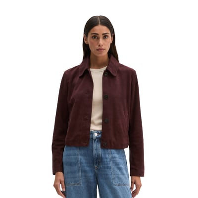 Veste en cuir velours fitted en cuir de chèvre souple MARC O'POLO