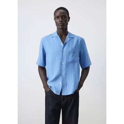 Chemise en mélange de modal avec poche MANGO MAN