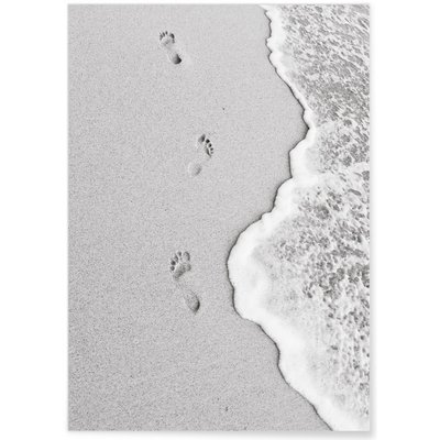 Affiche Nature Plage noir et blanc L'AFFICHERIE