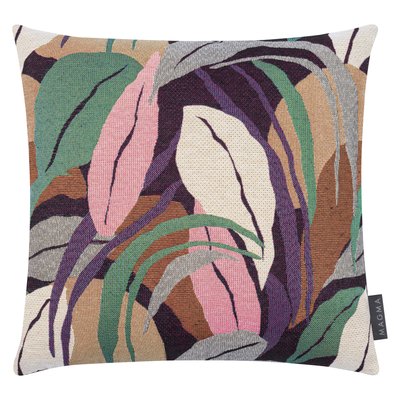 Housses de coussin jacquard dos uni velours NORALIA lot de 2 MAGMA HEIMTEX