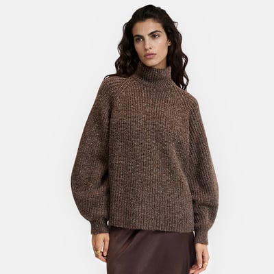 Pull loose côtelé, col montant LA REDOUTE COLLECTIONS