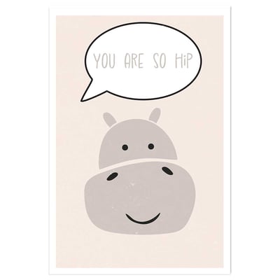 Affiche enfant hippo HEXOA