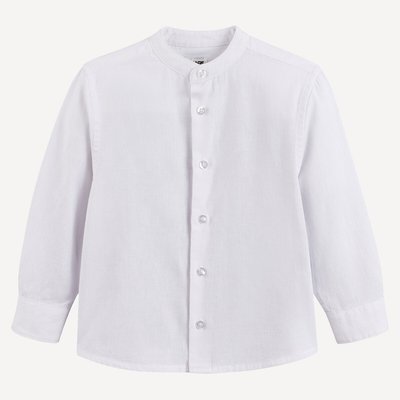 Chemise col mao, coton/lin LA REDOUTE COLLECTIONS