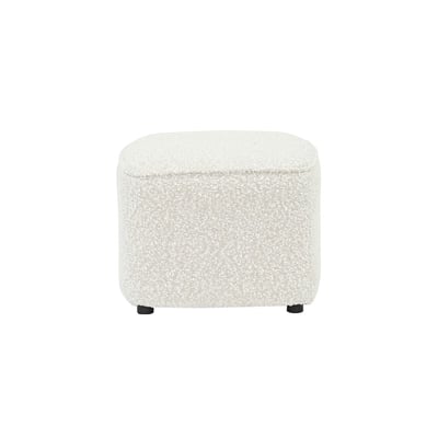 Pouf en bouclette écru Jona ZAGO