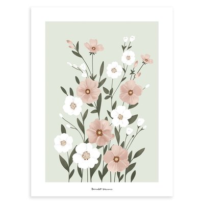 Affiche jolies fleurs d'été EDEN LILIPINSO