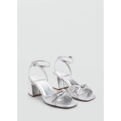 Sandales détail nœud métallisé MANGO TEEN