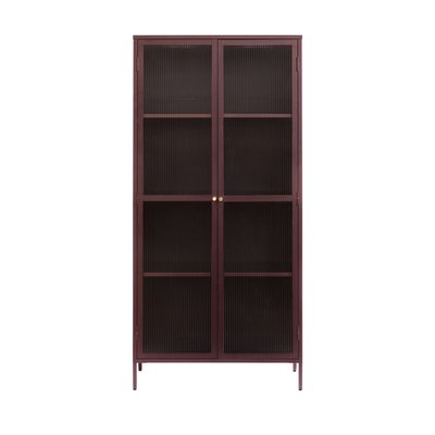 Vaisselier 2 portes en verre stié et métal H190cm - BJORN DRAWER