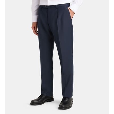 Pantalon de costume droit beni croisé armure laine italienne COMPTOIR GL