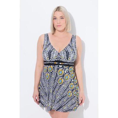 Robe de bain motif plumes de paon ULLA POPKEN