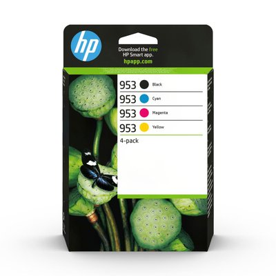 Cartouche d'encre 953 Noire + 3couleurs HP