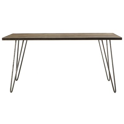 Table à manger industrielle bois manguier massif et métal L160 cm ATELIER MILIBOO