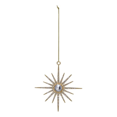 Lot de 2 suspensions de sapin étoile strass en métal 9 cm FEERIC LIGHTS & CHRISTMAS