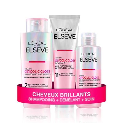Routine Cheveux Ternes Elseve Glycolic Gloss L'OREAL PARIS
