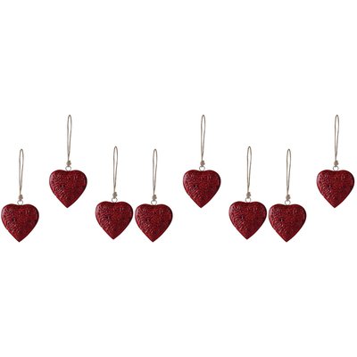 Coeur à suspendre en métal Lot de 8 - taile 1 AUBRY GASPARD
