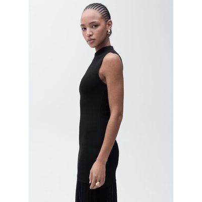 Robe en maille avec jupe semi-transparente MANGO