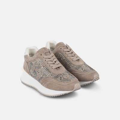 Baskets en cuir avec détails brillants et lacets ALMA EN PENA