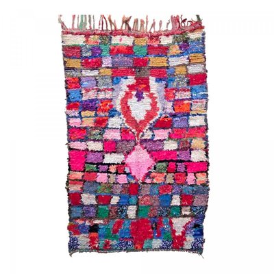 Authentique tapis berbère fait main en tissu recyclé BOUSKE UN AMOUR DE TAPIS