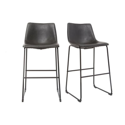 Tabourets de bar vintage noirs 73 cm (lot de 2) NEW ROCK MILIBOO