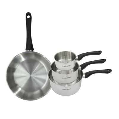 Batterie 1 poêle 28cm + 3 casseroles 12/16/20cm GENEVA FACKELMANN