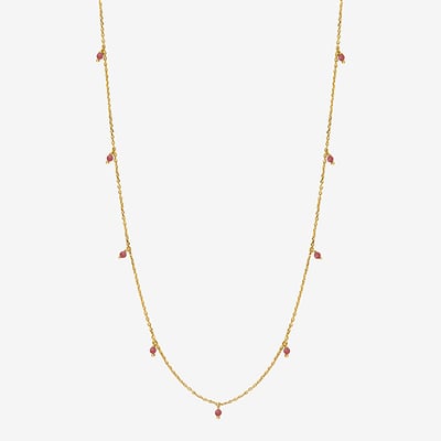 Collier doré turquoise long - milady CAROLINE NAJMAN
