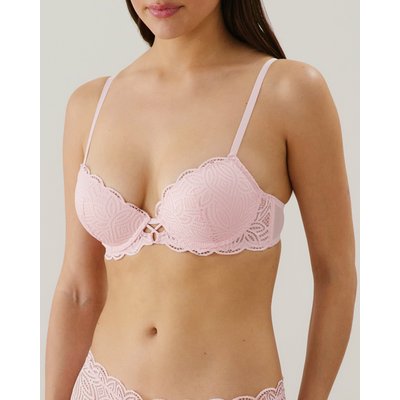 Soutien-gorge push-up en dentelle rose DAILIZ UNDIZ