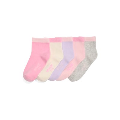 Lot de 5 paires de mi-chaussettes bicolores VERTBAUDET