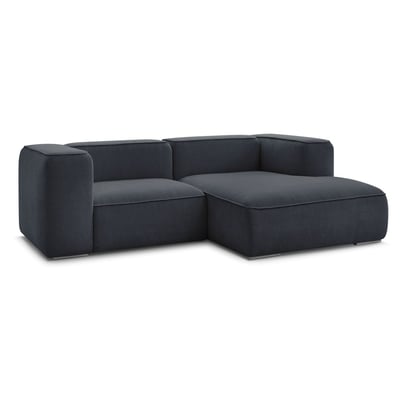Canapé d'angle fixe 3 places en tissu texturé, ZEPHYR BOBOCHIC