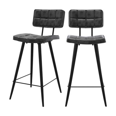 Lot de 2 chaises pour îlot central 66 cm capitonnée - TEXAS RENDEZ-VOUS DÉCO
