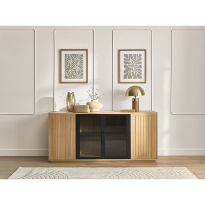 Buffet bas en placage 4 portes 160 cm, THEMYS BOBOCHIC