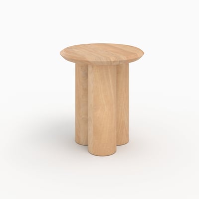 Table d'appoint en bois de manguier D40 cm - SACHA MAISON PAVANE