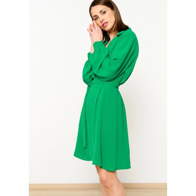 Robe courte à col V avec ceinture LOLALIZA
