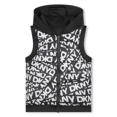 Doudoune sans manche à capuche DKNY