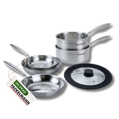 Batterie 3 poêles 20/26/28cm + 2 casseroles 14/18cm VITA3 FACKELMANN