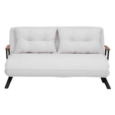 Canapé 2 places convertible en tissu effet bouclette Sando HANAH HOME