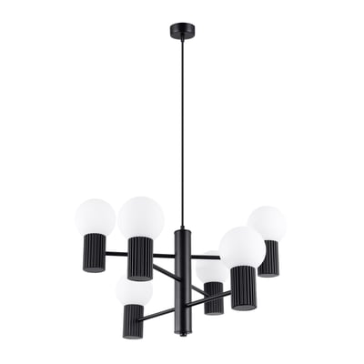 Lustre Aluminium Noir G9 6 Halo EDEN