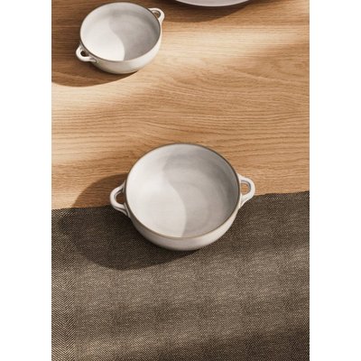 Saladier moyen en grès filet contraste MANGO HOME