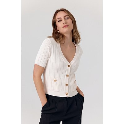 Cardigan vibrant à manches courtes SALOME ARTLOVE