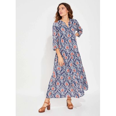 Robe longue imprimée voile de coton bio esprit bohème CATALEYA LA FIANCÉE