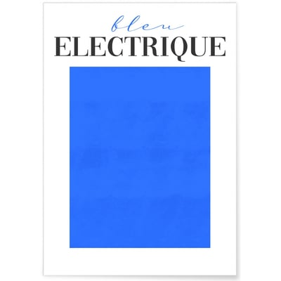 Affiche Bleu Electrique L'AFFICHERIE
