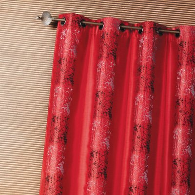 Rideau d'ameublement shantung brodé motif éthnique HOME MAISON