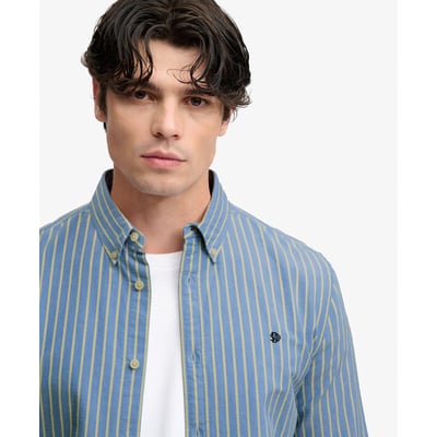 Chemise Oxford Preppy Manches Longues Coupe Décontractée SUPERDRY