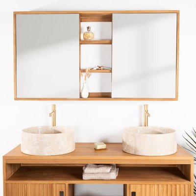 Miroir rectangle armoire de toilette 130 cm WANDA COLLECTION