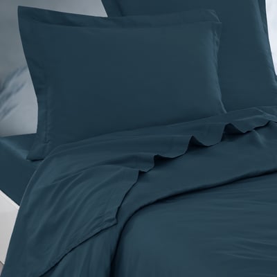 Parure drap plat + 2 taies 65x65 cm SOFT PERCALE SENSEI MAISON