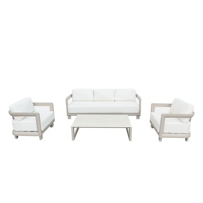 Salon de jardin bas en aluminium 5 places  CALIZA BERAH GETAH